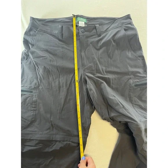 LL Bean Mens Convertible Zip Off Hiking Cargo Pants Gray 38x32 290782 Stretch - Picture 5 of 8